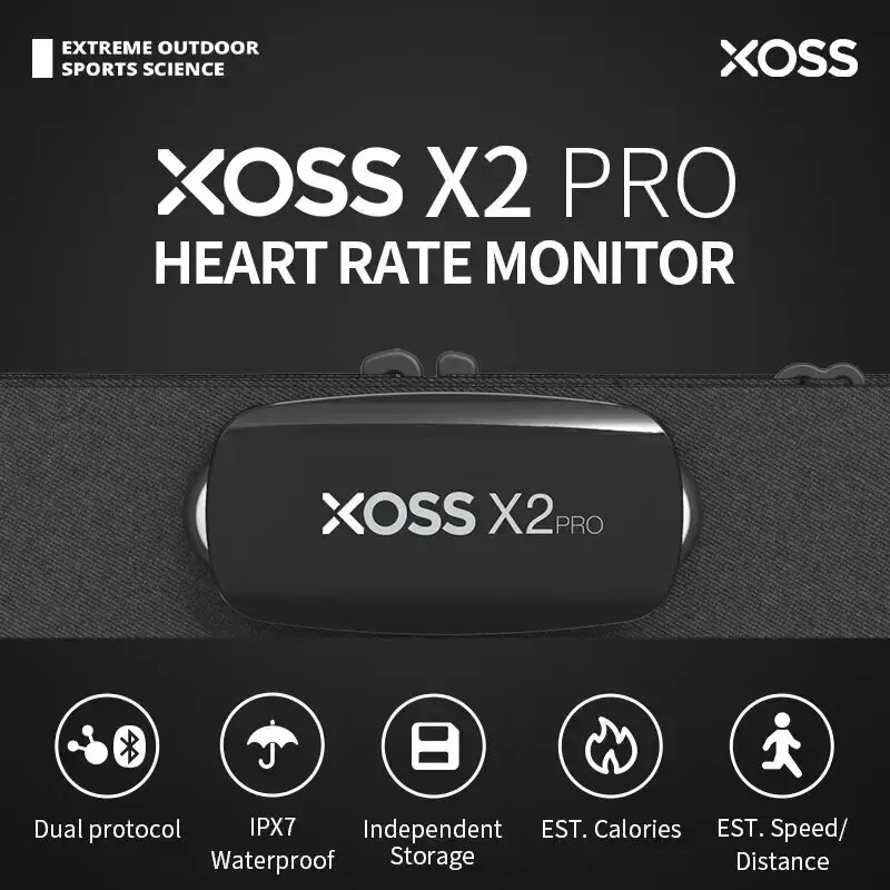 心拍数センサー付き防水スポーツウォッチ,Bluetooth付きプロチェストストラップ,心拍数センサー,XOSS-X2