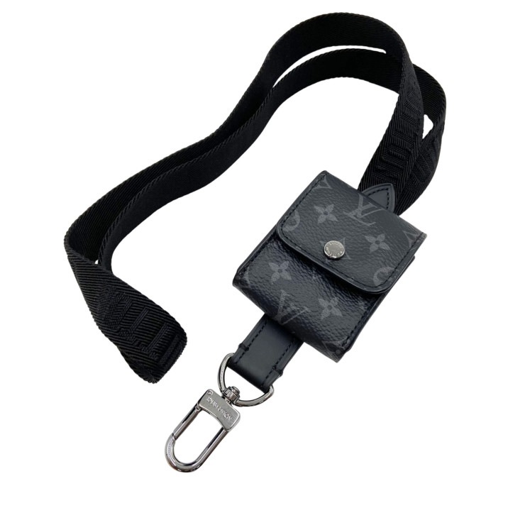 エアポッズケース エアポッド ケース ランヤード PVC レザー M80220 モノグラム エクリプス イヤホンケース ネックストラップ アクセサリー ブランド 高級 誕生日【本物保証】