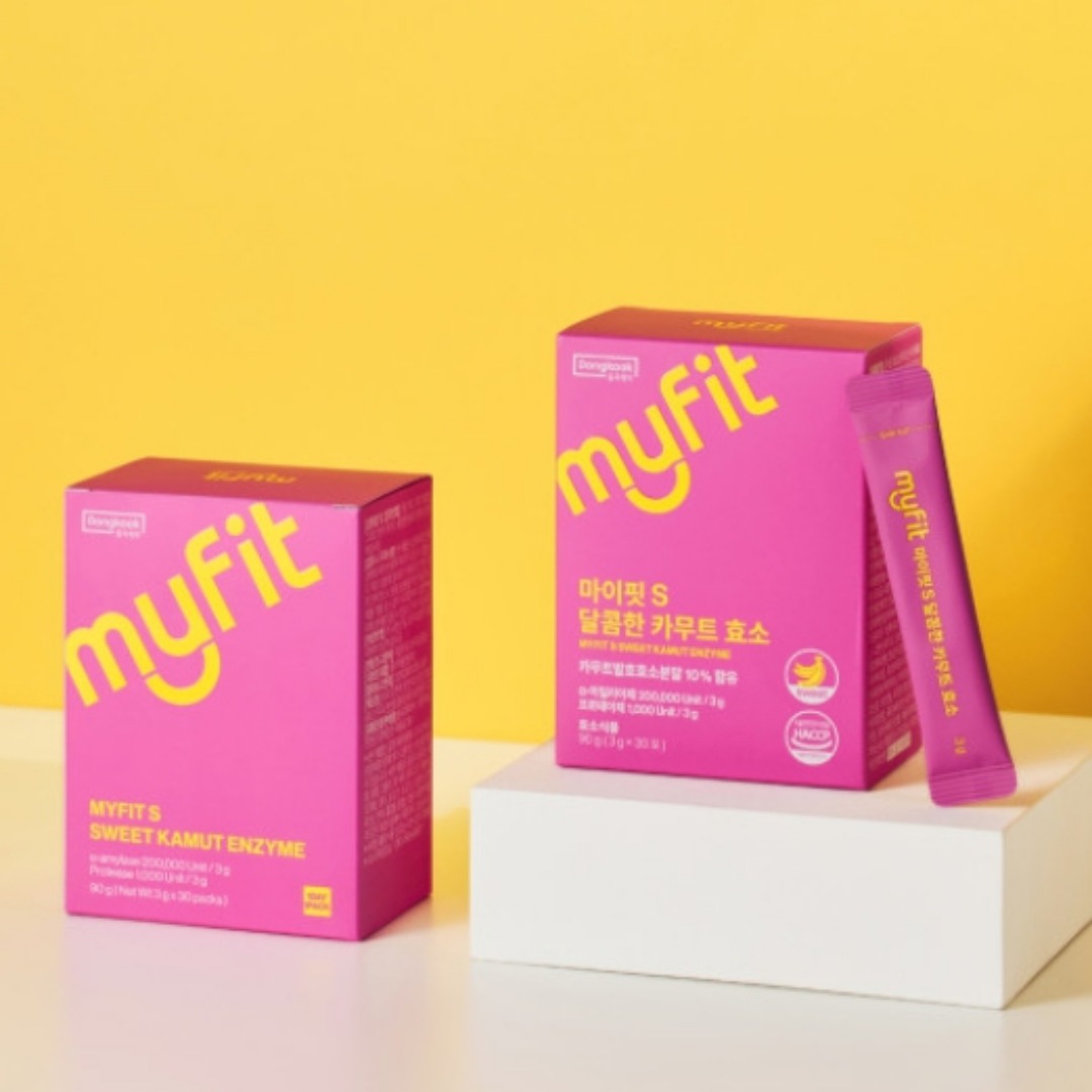 [4BOX]マイフィットS 甘いカムート酵素 バナナ味 30包 1BOX / カミュート 炭水化物分解酵素粉