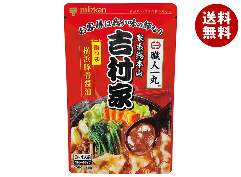 ミツカン 家系総本山 吉村家監修 横浜豚骨醤油鍋つゆ 750g×12袋入×(2ケース)