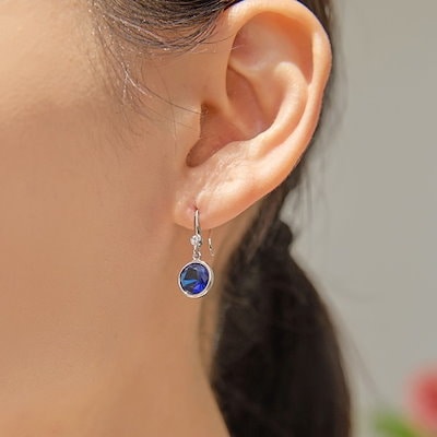 Y2Kテイスト【Blumarine】ブルマリン リボン ドロップピアス 海のしずく☆人気！クリアブルーのロングドロップイヤリング