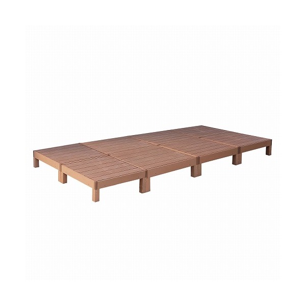 住まいスタイル 人工木ウッドデッキ ecofeel 8台 単品 ライトブラウン PWDE-8P-LBR メーカー直送