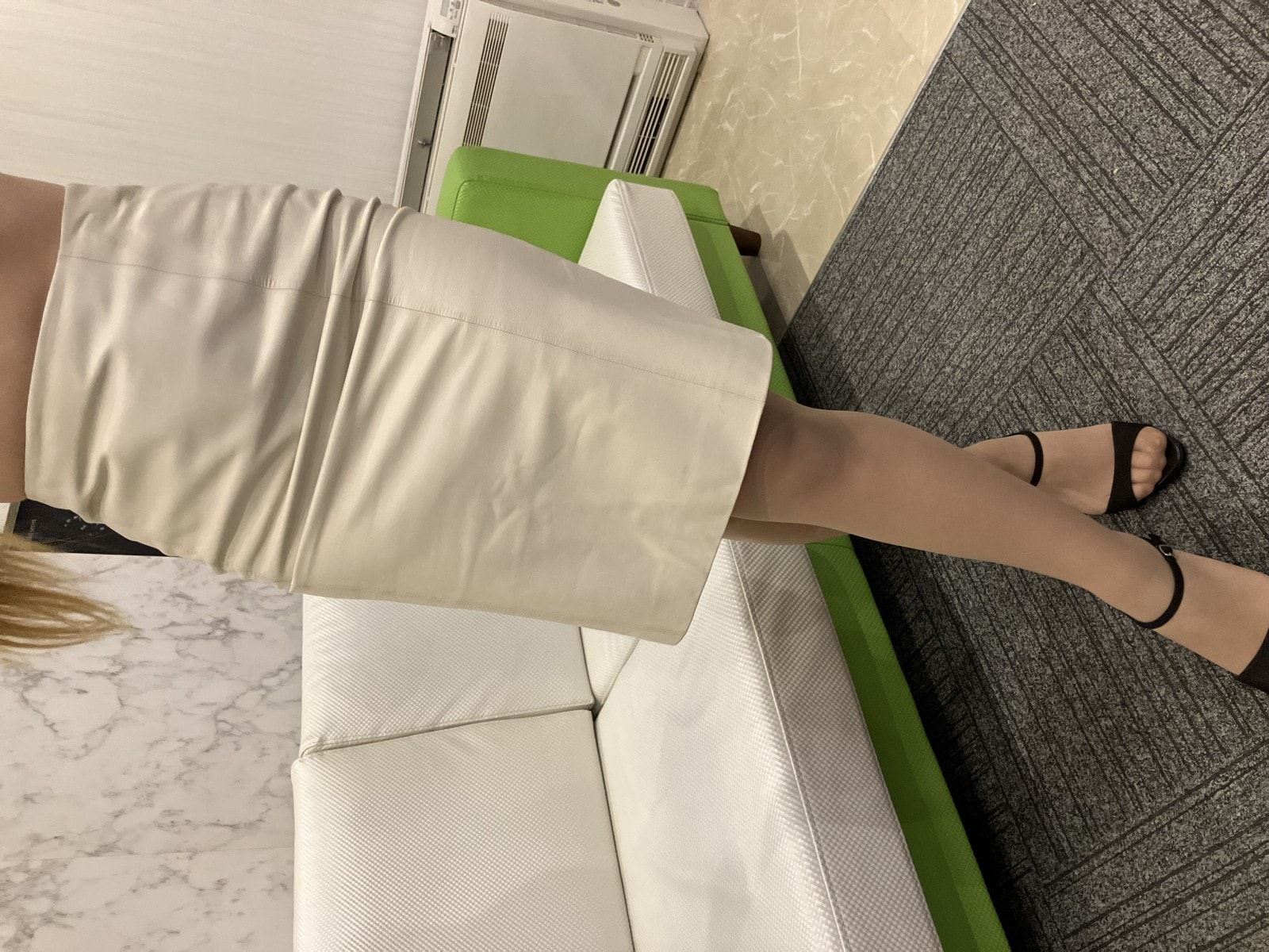 本革 レザースカート タイトスカート NAPA CREMA スペイン製