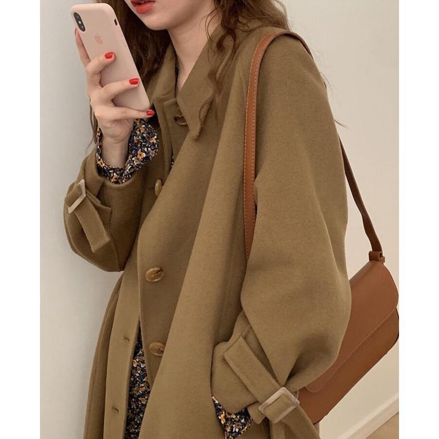 チェスターコート ロングコート レディース ロング丈 ジャケット アウター トップス オーバーサイズ スリット コート 長袖 厚手 秋 冬