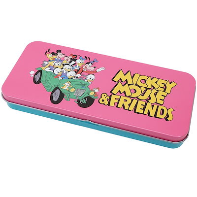 Qoo10] ディズニー ミッキー ＆ フレンズ 缶ペンケース メ : 文具