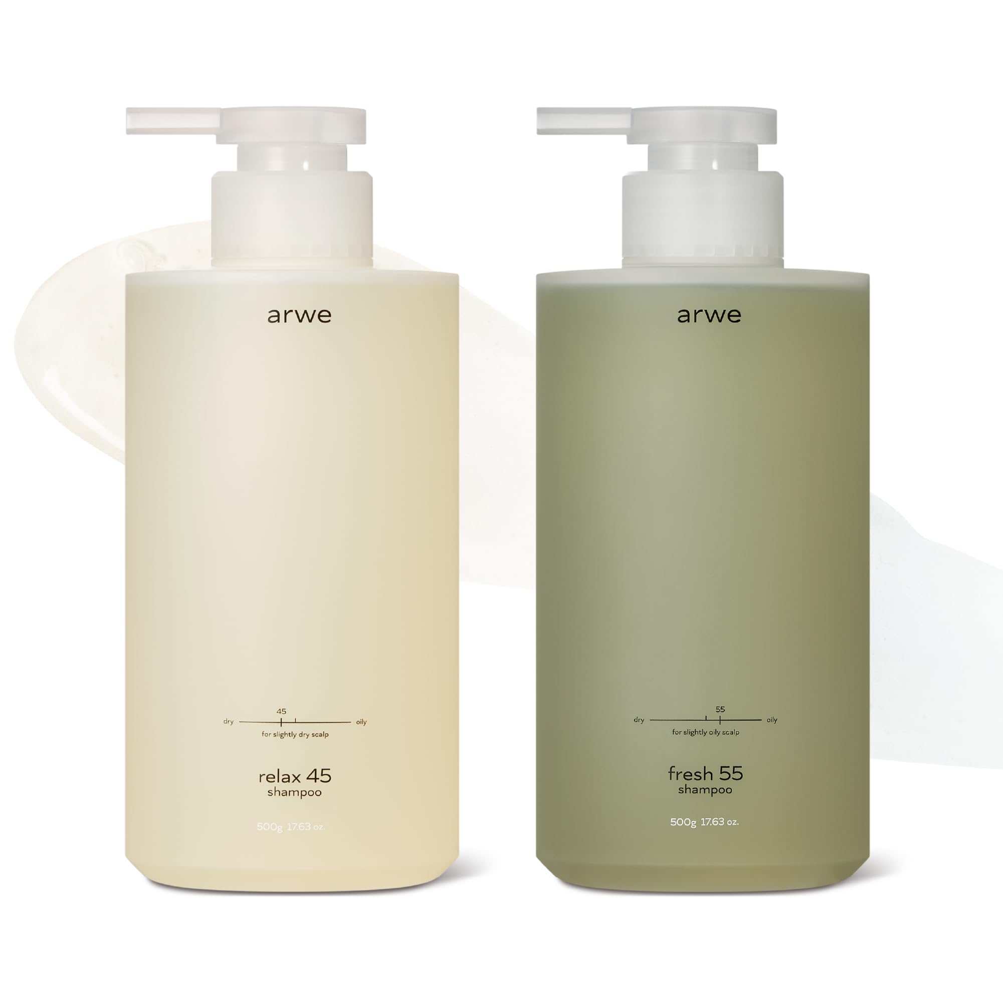 【アルベ】 フレッシュ55 脂性シャンプー 500ml 弱脂性タイプ/自然由来/弱酸性/ふけ角質/ヘアケア/ディープクレンジング/敏感肌/香水香り/大容量/美容室 (リラックス45 & フレッシュ55