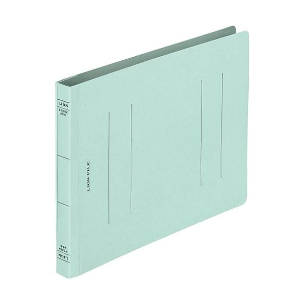 (まとめ) ライオン事務器 フラットファイル(環境)樹脂押え具 A5ヨコ 150枚収容 背幅18mm 水 A-538KA5E 1セット(10冊) (×10セット)
