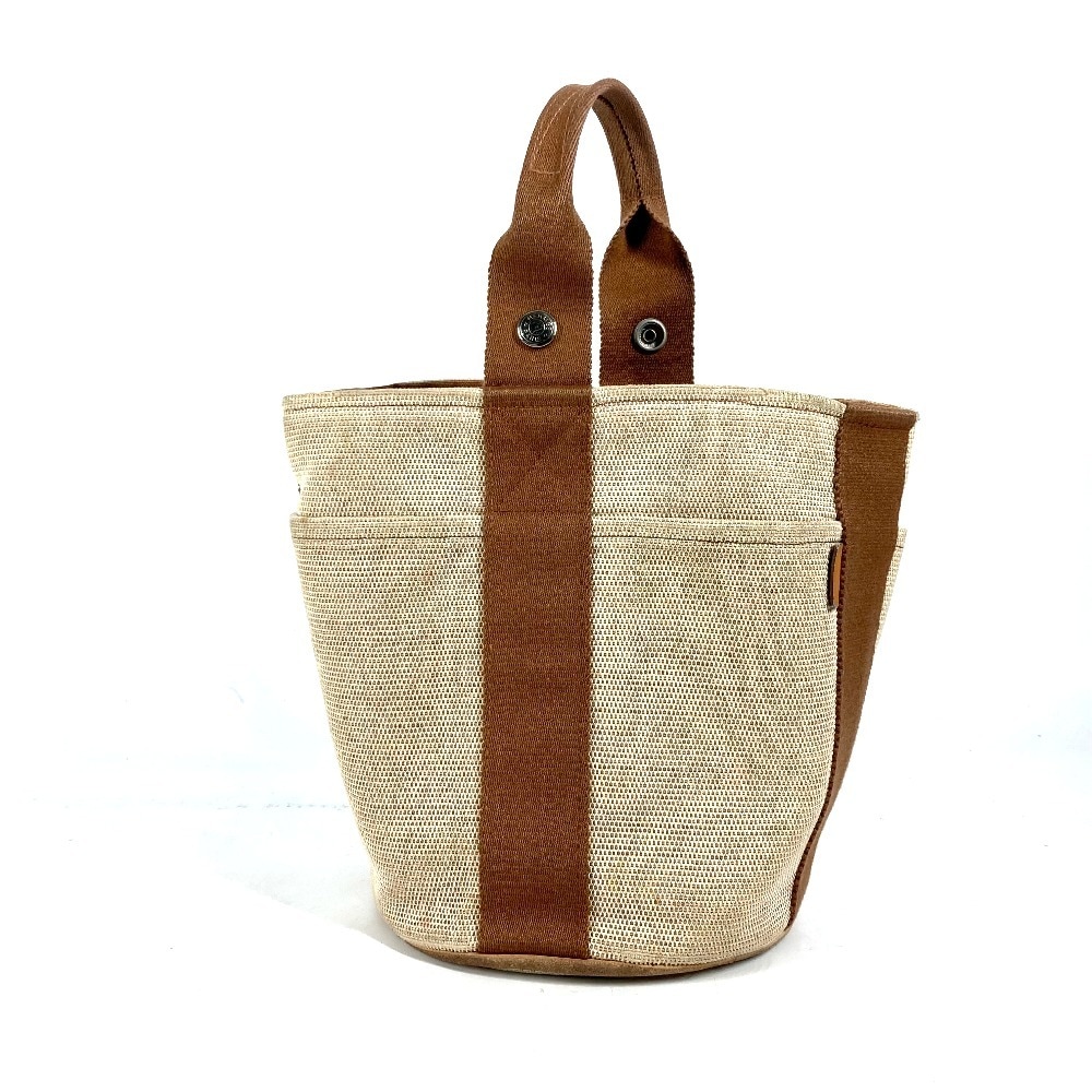 ハンドバッグ サクソーPM カバン バケツ型 ばけつ キャンバス ブラウン