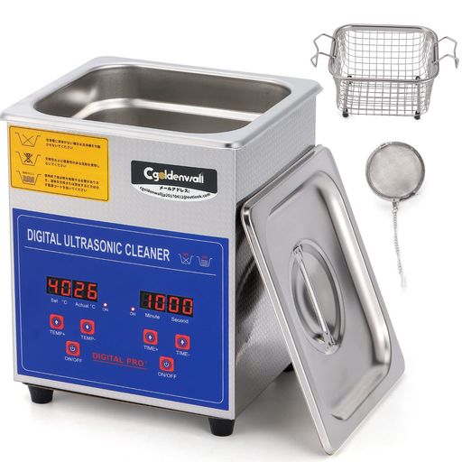 CGOLDENWALL 超音波洗浄機 小型 業務用 2L 家庭用 0-30min タイマー 20-80C調節可 40khz 卓上型 超音波クリーナー デジタル 洗浄ツール付き メガネ/腕時計/レコー