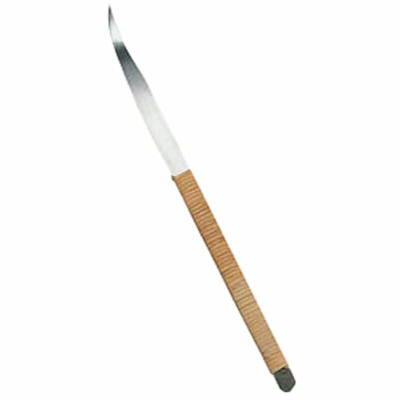 （まとめ買い）カンダ 料理細工小刀 籐巻 深曲刃 左用 [x3]