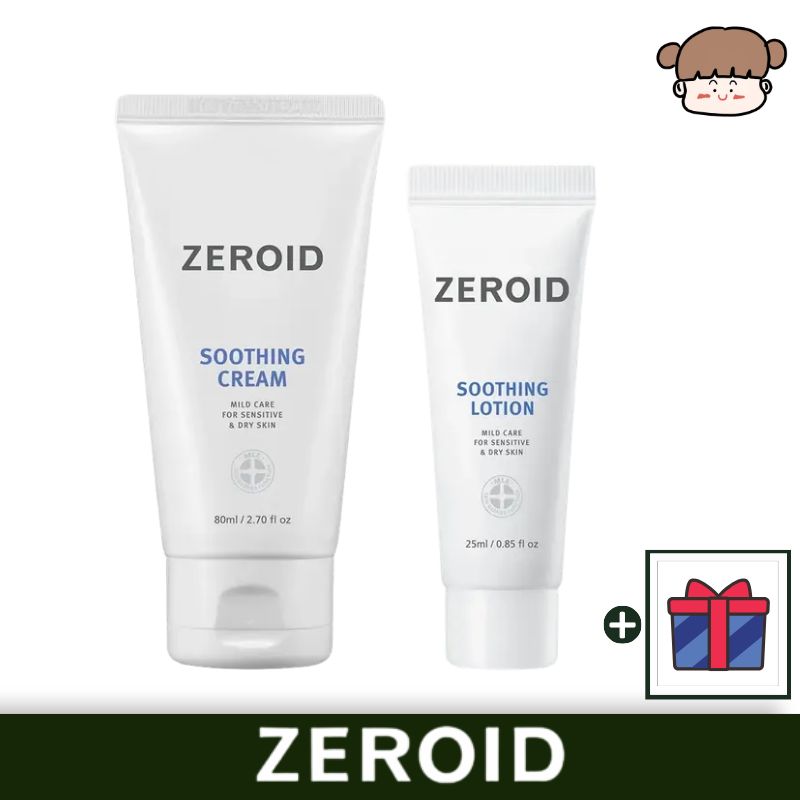 【ZEROID/低刺激保湿企画】スージング クリーム 80ml + スージング ロウション 25ml セット／敏感肌／肌 鎮静 ケア／低刺激／保湿/赤み ケア/韓国スキンケア/肌バリア ケア