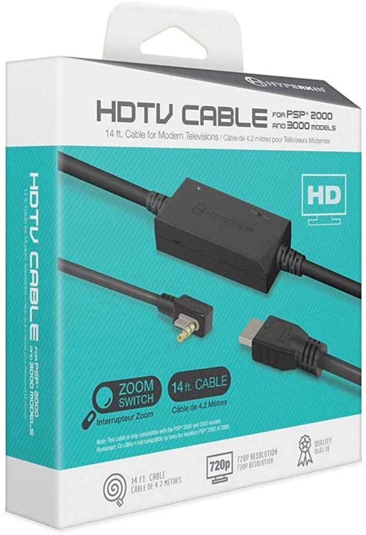 ハイパーキン HDMI変換ケーブル PSP 2000 3000 用 HDTV CABLE For WELLSオリジナル 日本語説明書付属( Black)