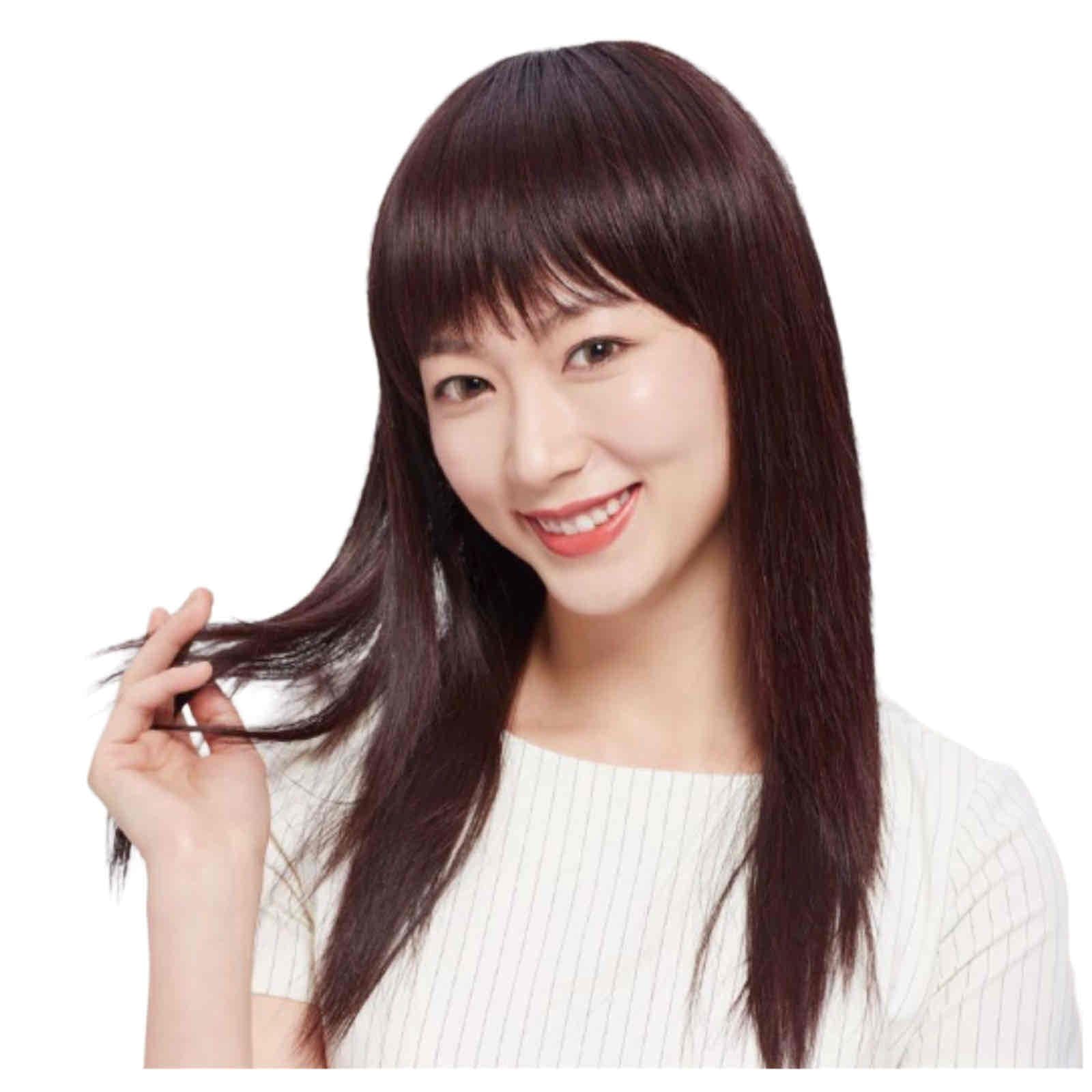 人毛100% ロング ストレート フルウィッグ 自然 手植え 医療用 かつら 人工皮膚 通気性 レディス 3カラー (ローズブラウン)