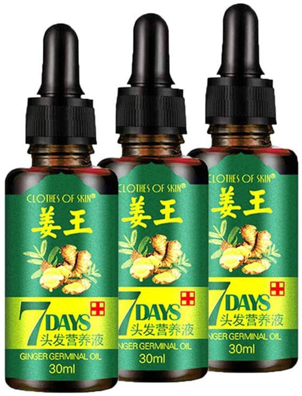3 PACK ショウガ胚芽油2020年育毛油血清液性脱毛濃厚な濃い髪になります