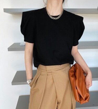 トップス Tシャツ 袖あり 半袖 l ラウンドネック きれいめ シンプル カジュアル 大人 上品 おしゃれ お洒落 かっこいい 無地 春 夏 10代 20代 30代 40代 50代 レディ