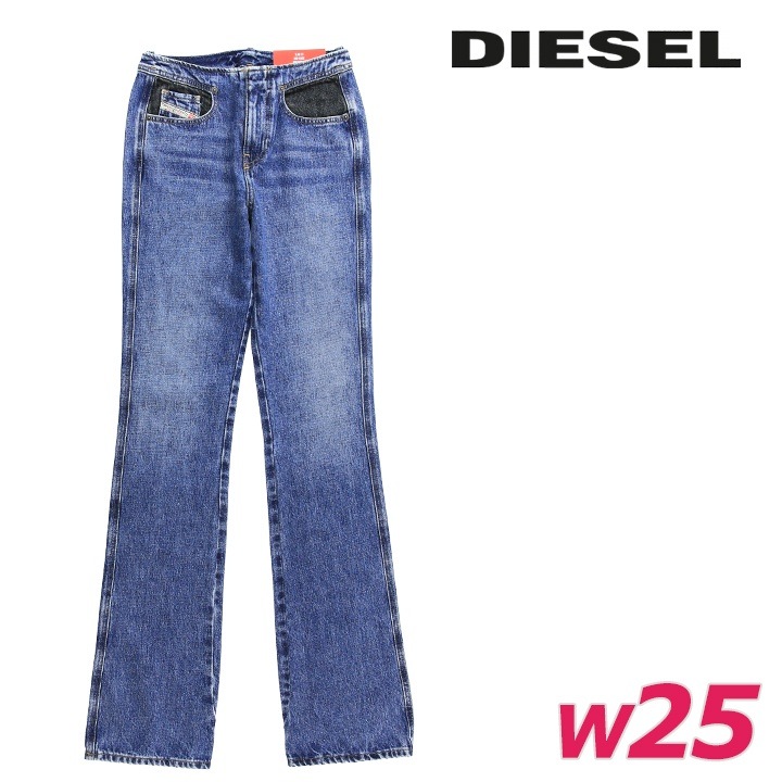 美ウエスト ジーンズ デニム パンツ レディース D-ESCRIPTION-HS ヴィンテージウォッシュ加工 切替 die-l-p-g4-447
