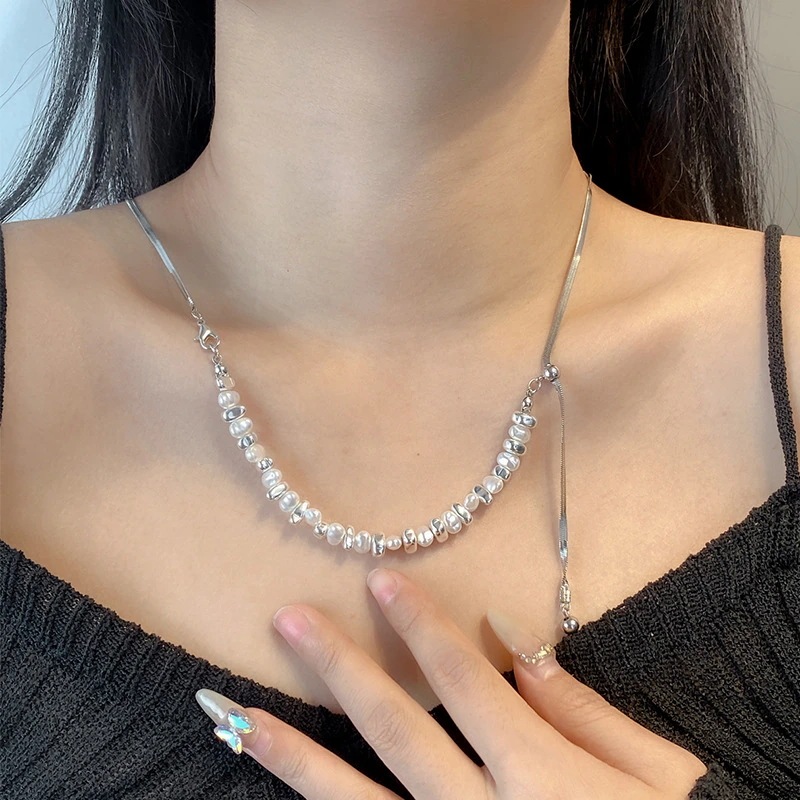 ネックレス ネックレス 美しい首元ネックレス ネックレス 金属アレルギー対応 シンプル 百掛け 鎖骨チェーン