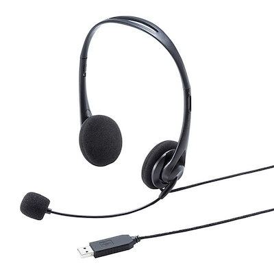 他サイト： サンワサプライ USBヘッドセット MMHSU09BKの商品画像