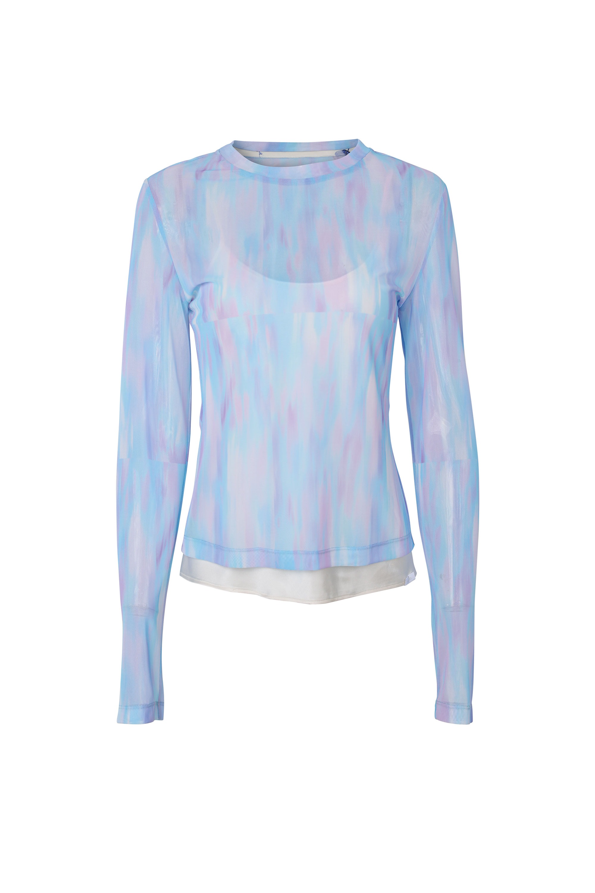 SILK LONG SLEEVE TOP with CAMISOLE