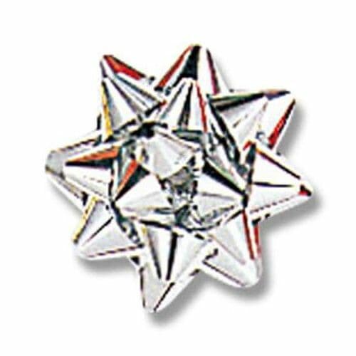 （まとめ買い）シモジマ HEIKO ワンタッチリボン ミニギフトフラワー シルバー 50個入 約直径30mm ラッピング用品 001452402 [x3セット]