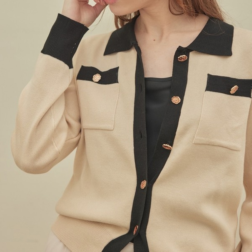 (リアーナニューヨーク) ミニマリストカラーカーディガン RQCQCD020