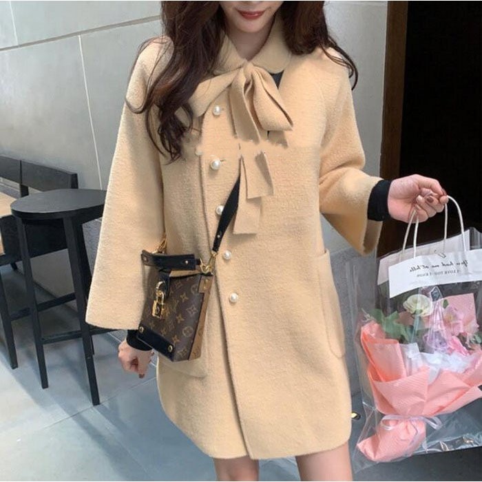 チェスターコート レディース 秋冬 40代 黒 チェスターコート ミディアム丈 ラシャコート トレン