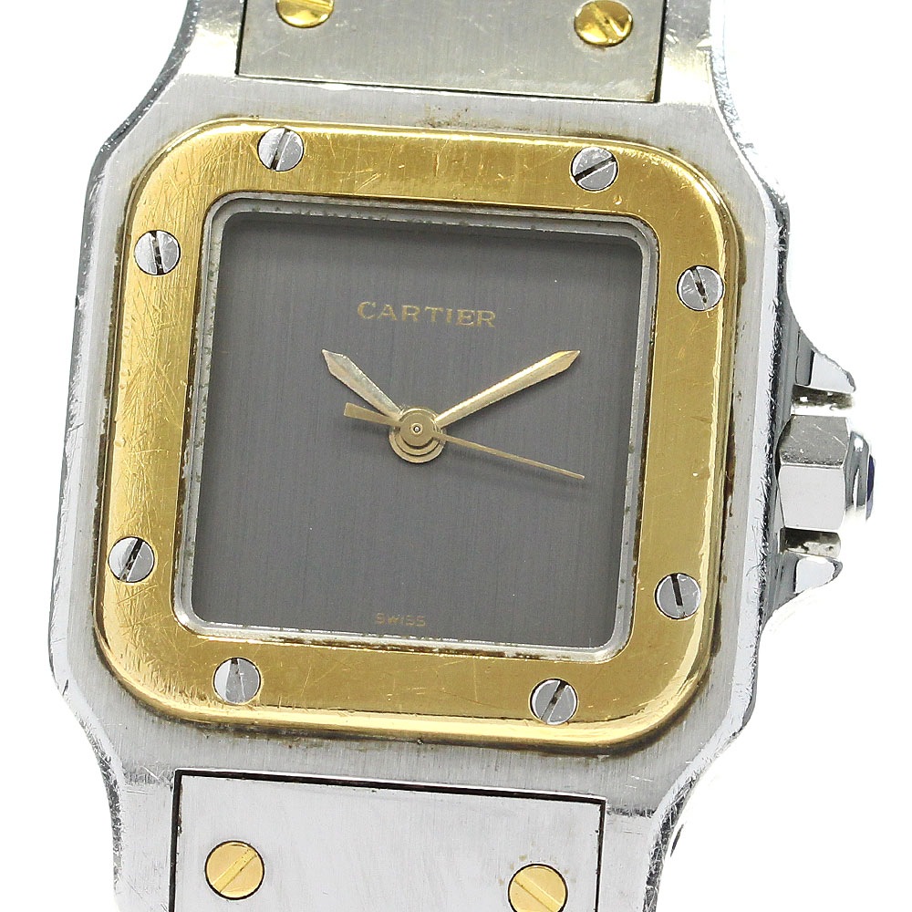 カルティエ CARTIER サントスガルベSM 自動巻き レディース _838405【中古】