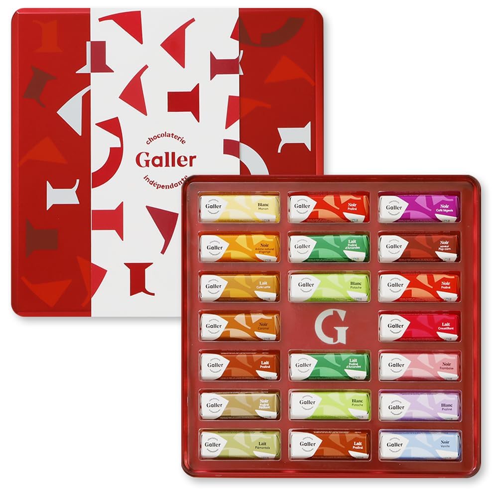 ガレー Galler チョコレート ベルギー王室御用達 ミニバー 20本入り 母の日 父の日 プレゼント ギフト スイーツ お菓子 個包装 お取り寄せ ポストカード 手提げ袋付き