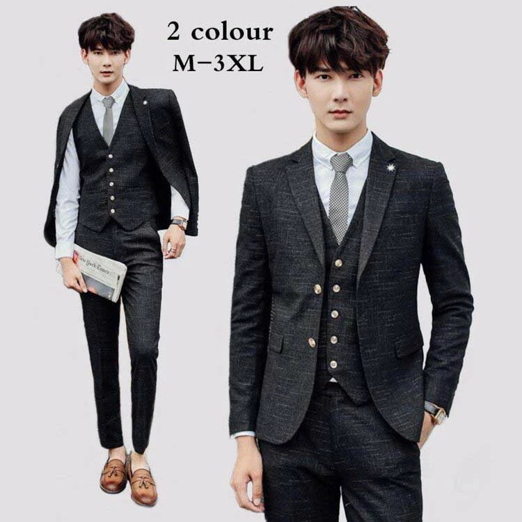 【早い者勝ちタイムセール】スーツ メンズ カジュアルスーツ スリムスーツ 3点セット スタイリッシュスーツ オシャレスーツ イギリス風 格好いい（suit143）