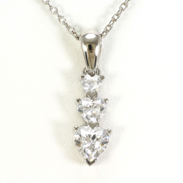 14K WG ネックレス ジルコニア 総重量約2.5g 約40cm ジュエリー 中古