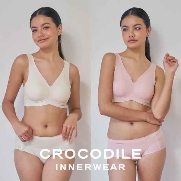 [] ソフトフィット シェルロン Vネック パッド一体型 ブラ+パンティー 4点セット オートミール ローズベージュ CDW5M0507_T