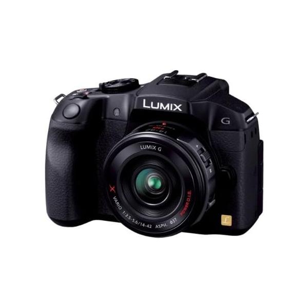 【中古】パナソニック ミラーレス一眼カメラ ルミックス G6 レンズキット 電動ズームレンズ付属 ブラック DMC-G6X-K