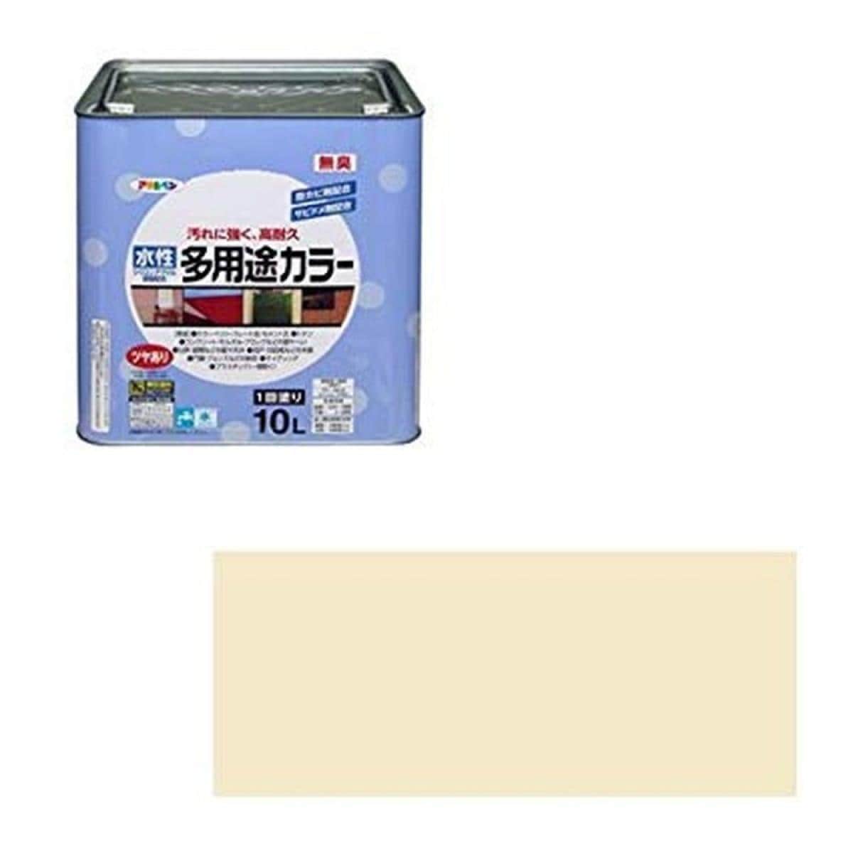 アサヒペン 水性多用途カラー 10L アイボリー