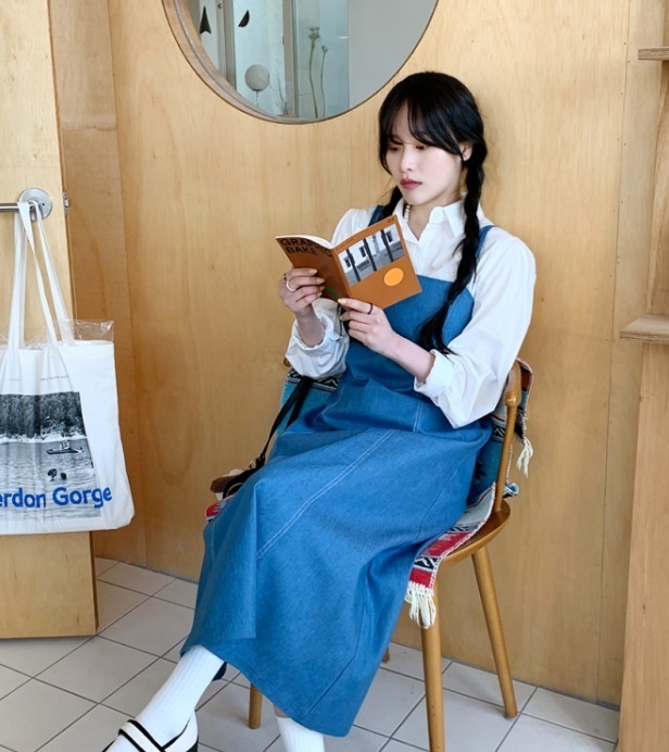 スカート ワンピース ロングスカート デニムワンピース ミモレ丈 ロング丈 ノースリーブ フレア バックリボン デニム かわいい きれいめ シンプル カジュアル おしゃれ