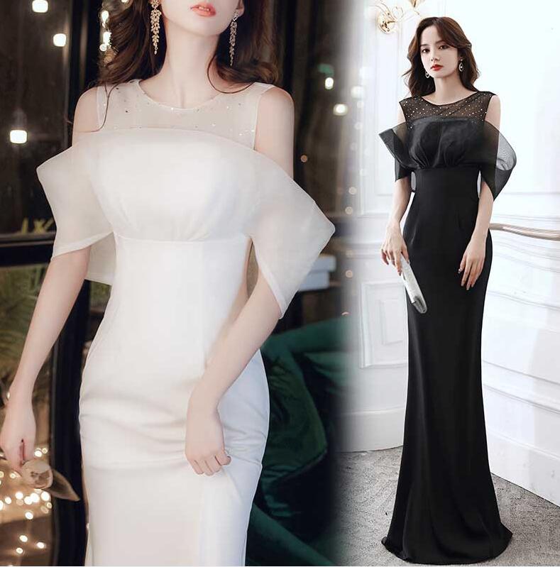 イブニングドレス ロングドレス ドレス 結婚式 二次会 演奏会 発表会ドレス 大人 着痩せ パーティードレス 上品 おしゃれ キャバ マーメイドドレス 披露宴 お呼ばれ オフショルダー