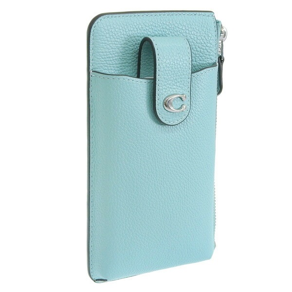 コーチ 財布 レディース 長財布 スマホウォレット アウトレット レザー ライトブルー エッセンシャル フォーン ウォレット ESS PP PHN WLT CJ866LHVSE COACH