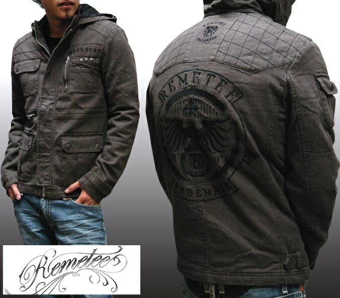 レメティー メンズ ジャケット チャコール REMETEE ライダースジャケット LAセレブ 多数着用 プレミアム ブランド セレブ カジュアル セレカジ ファッション ロック スタイル セール