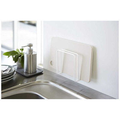 他サイト： 山崎実業 吸盤まな板スタンド プレート ホワイトの商品画像