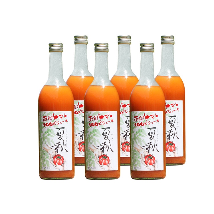 無添加無塩 南郷トマト100ジュース夏秋　720g6本