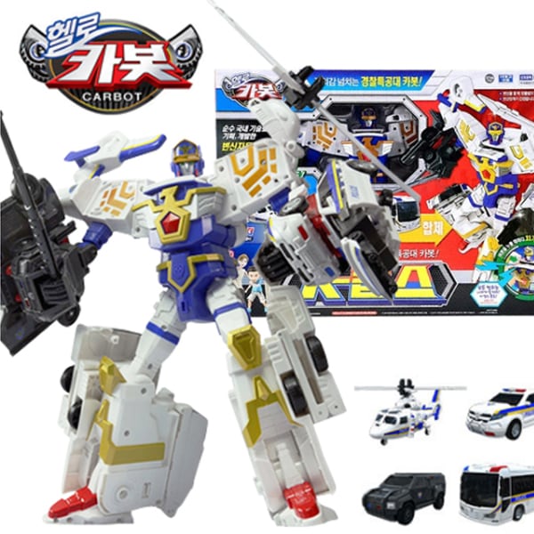 [ハロー カーボット] Hello Carbot K カプ (K Cops) 警察特攻隊 4段合体 変身ロボット へんしんロボット 韓国おもちゃ