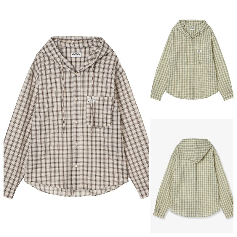 【aeae】 CHECK HOOD SHIRTS : 3COLORS 13,651円