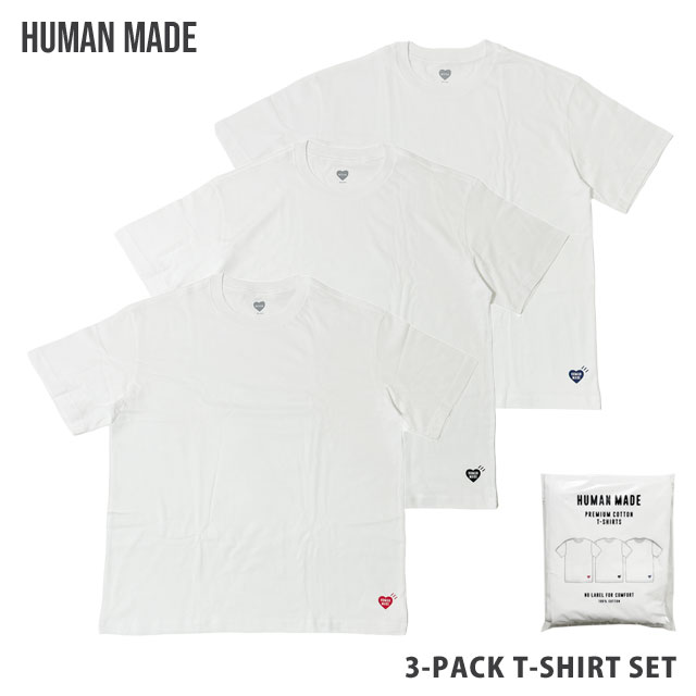 ヒューマンメイド HUMAN MADE 3-PACK T-SHIRT SET 3枚セット NIGO ニゴー APE KAWS ガールズドントクライ 200-009418-040
