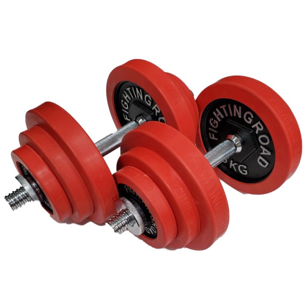 FIGHTING ROAD 841FR20CM5636 高品質マットタイプダンベルセットラバータイプ30kg メーカー直送