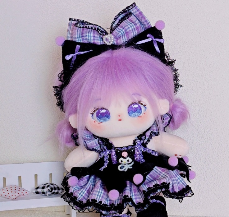 20cm 無属性ぬいぐるみ　コットン ドール　棉花娃娃　本体と服セット　スケルトン有