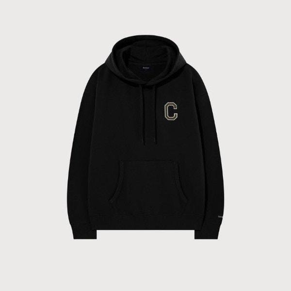 フード付きトレーナー CQK CO2503HD03-BK Cロゴフーディー ブラック