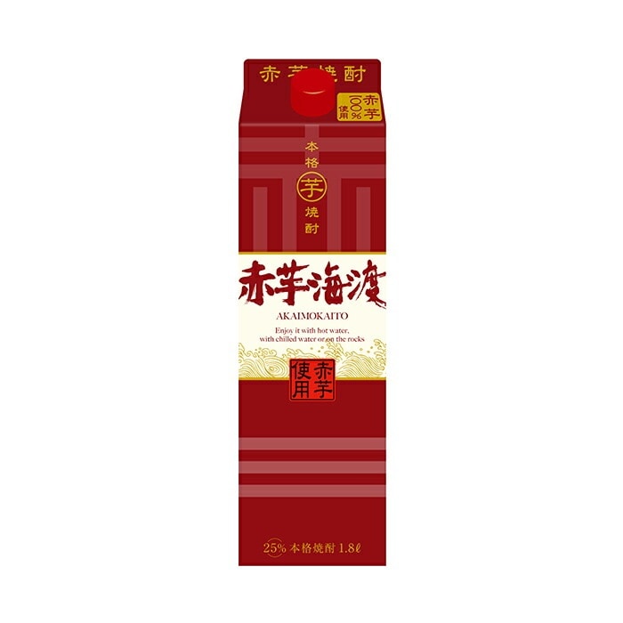 【送料無料】【ケース販売】合同酒精 本格芋焼酎 赤芋海渡 25度 パック 1800ml 1.8L6本/1ケース【北海道沖縄県東北四国九州地方は必ず送料が掛かります】