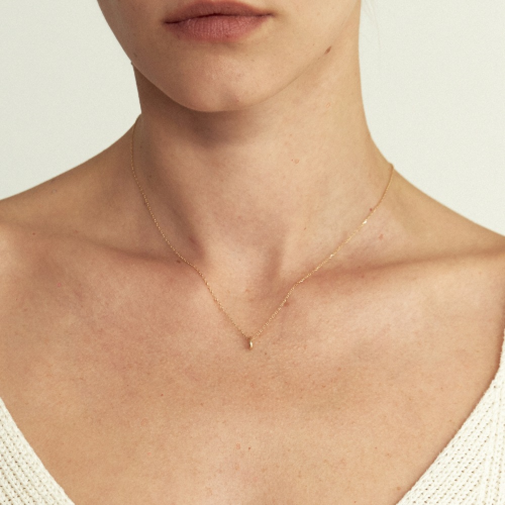 LUNNE 14k スリムボリュームラウンドロンデルペンダント S (14K ゴールド) LFP08