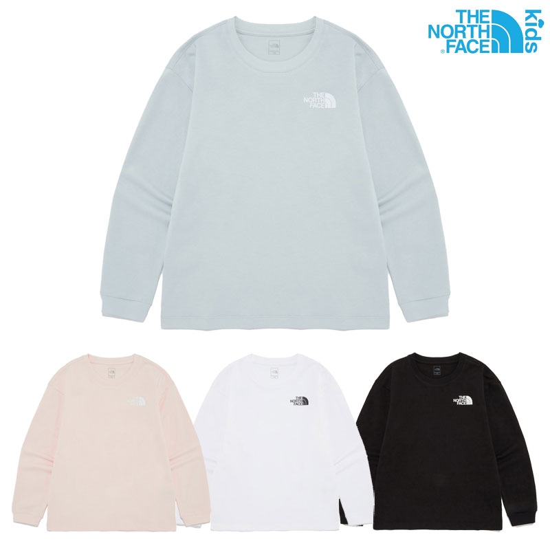 韓国正規品 NT7TR02 綿 キッズ ユニセックス 長袖 Tシャツ [4カラー] 韓国ファッション デイリー カジュアル