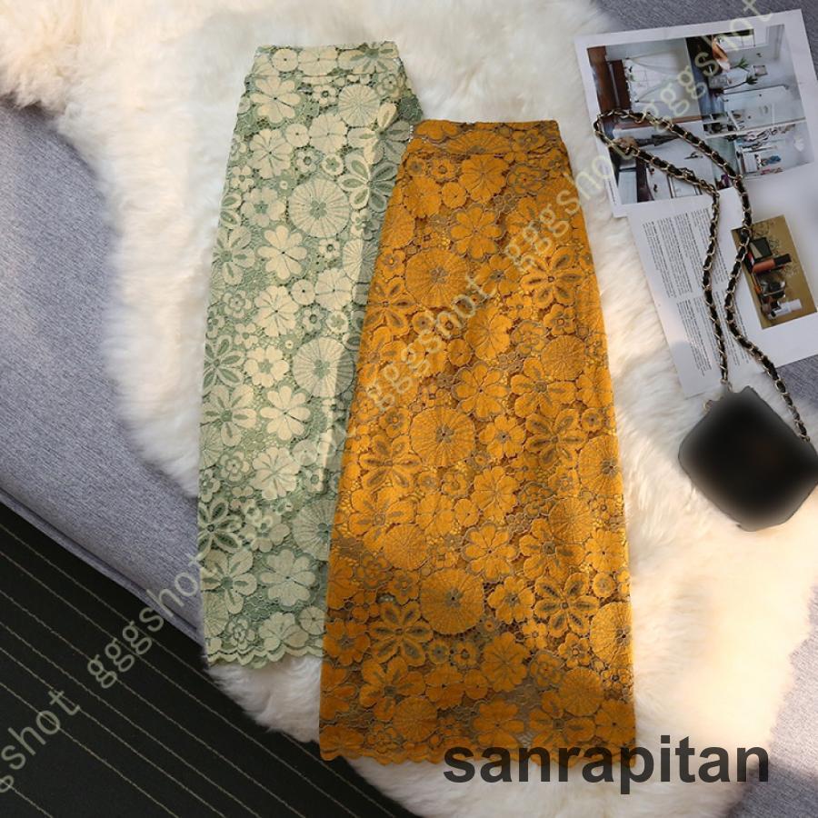 膝下丈 タイトスカート レース きれいめ 30代 40代 50代 着やせ 大人 上品 エレガント 大きいサイズ ひざ丈 レーススカート 花柄 オフィス カジュアル