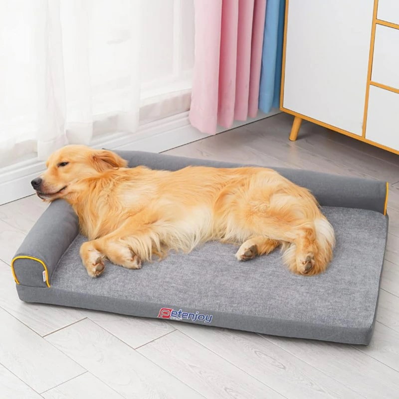 犬 ベッド ペットベッド 夏用 60x45cm 大型犬用ベッド ペットクッション 枕付き グレー クッション性が 高反発 デラックス 厚め 寒さ対策 高齢犬 子犬 猫 多頭飼い 取り外せるカバー 滑り 5,203円